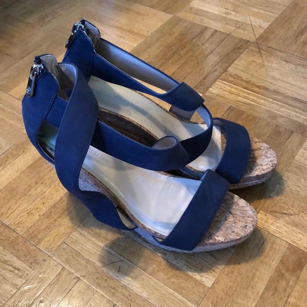 Adrienne Vittadini Blue Wedges